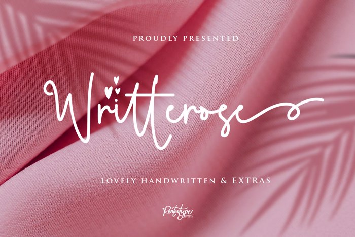 Writterose Font poster