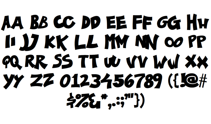 Ka-Pow! Font poster