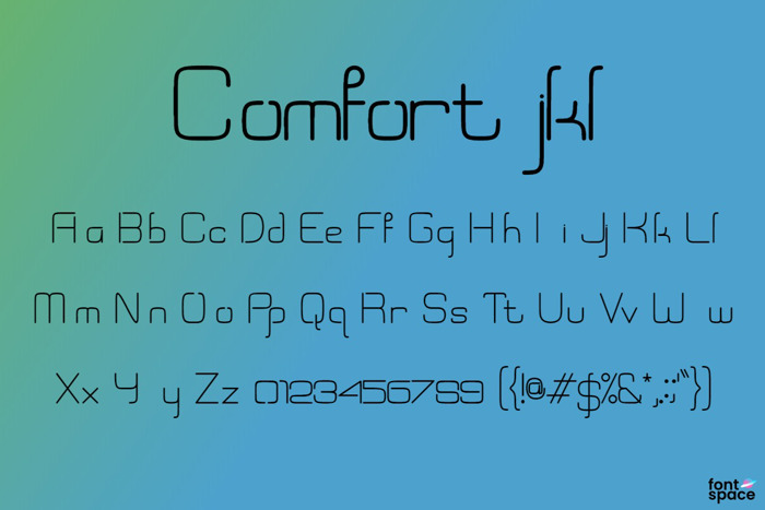 Comfort jkl Font poster