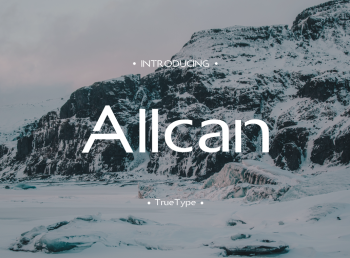 Allcan Font poster