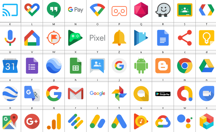 Font Google Color poster