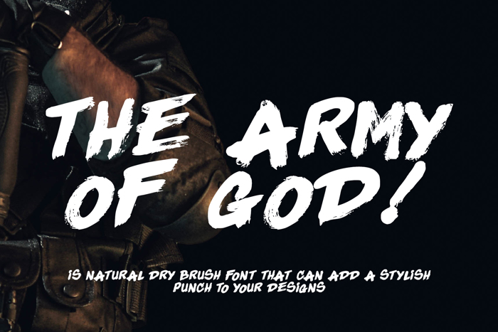 The Army Of God Font poster