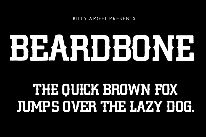 BEARDBONE Font poster