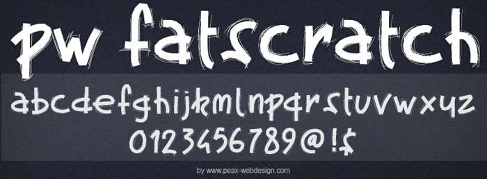 PWFatscratch Font poster