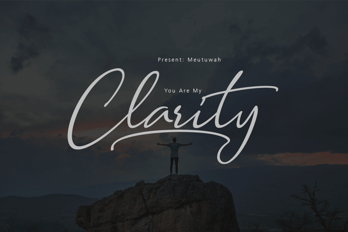 Clarity free Font poster