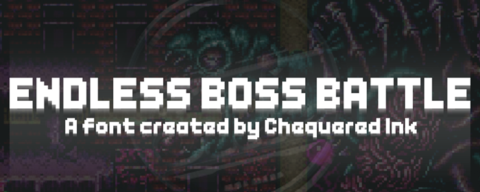 Endless Boss Battle Font poster