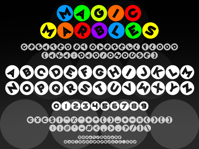 Magic Marbles Font poster