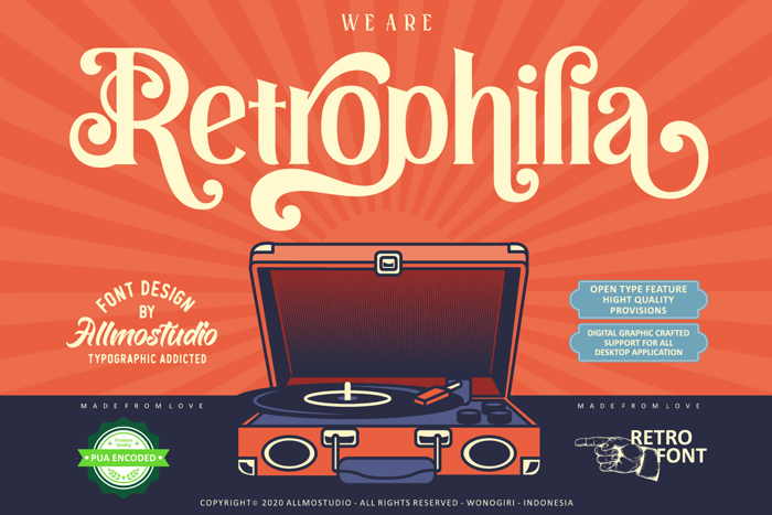 Retrophilia Font poster