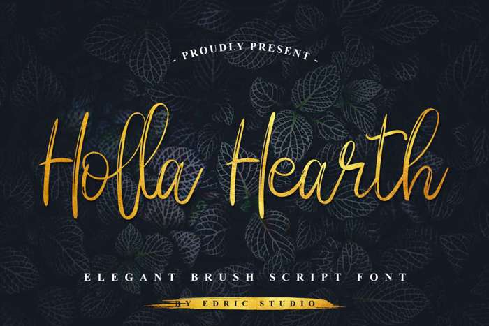 Holla Hearth Font poster
