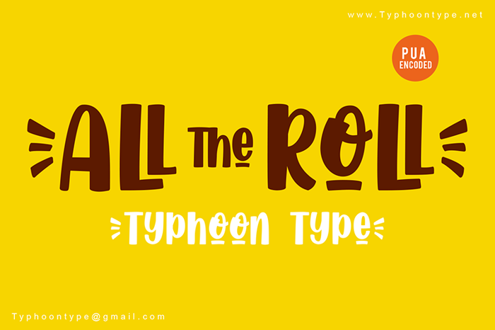 All The Roll Font poster