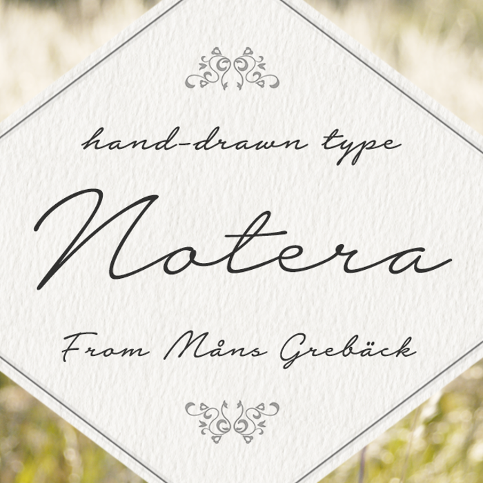 Notera 2 Underline Font poster