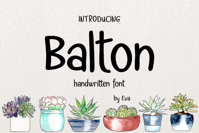 Balton Font poster
