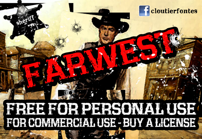 CF Farwest Font poster