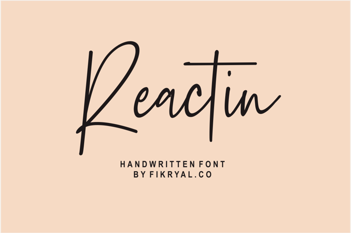 Reactin Font poster