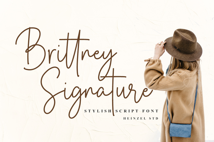 Brittney Signature Font poster