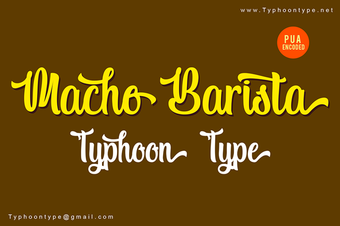 Macho Barista Font poster