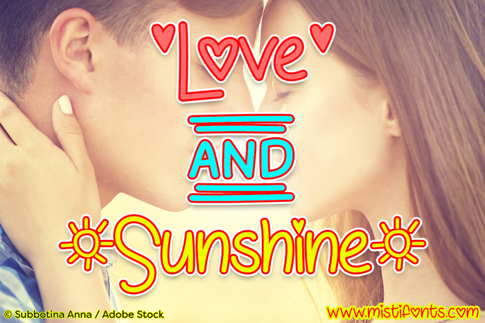 Love & Sunshine Font poster