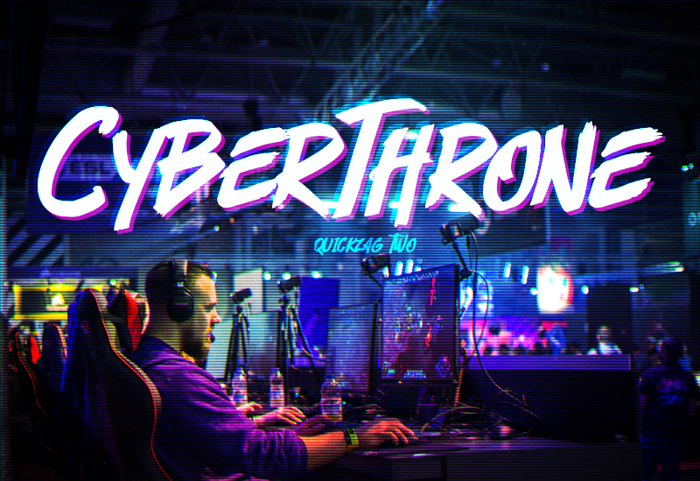 Cyberthrone Font poster