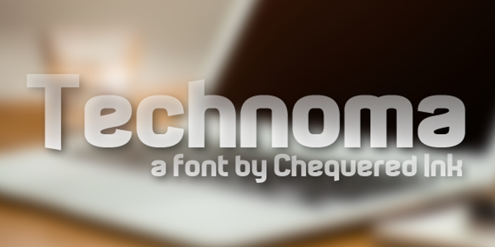 Technoma Font poster