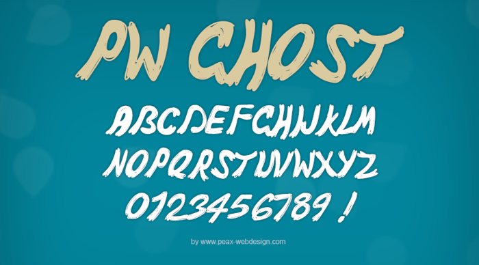 PWGhost Font poster