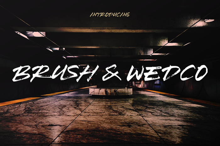 Brush Wedco Font poster