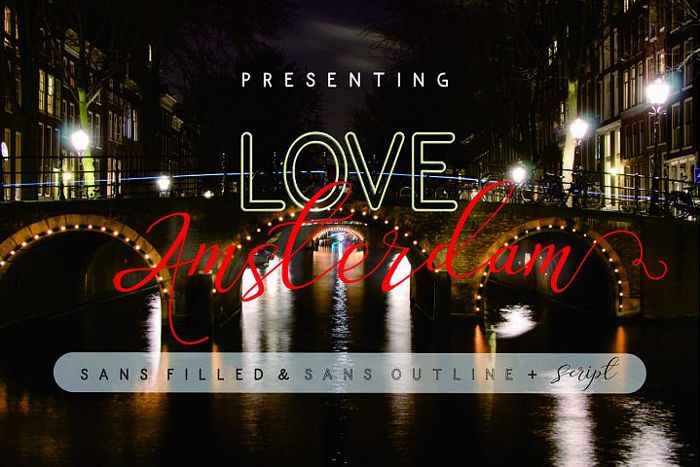 Love Amsterdam Script Font poster