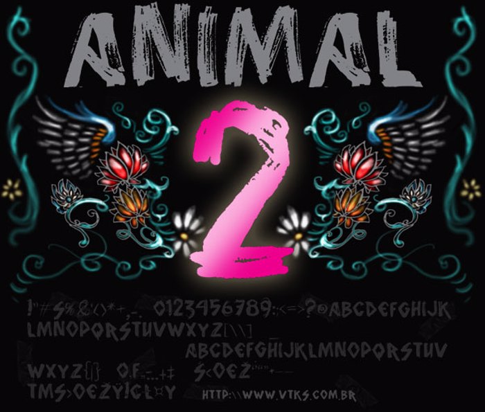 vtks animal 2 Font poster