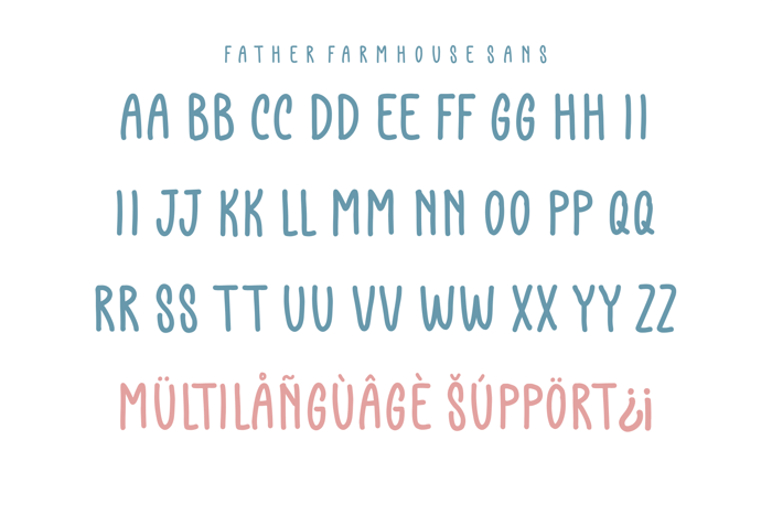 Father Farmhouse Sans Font poster
