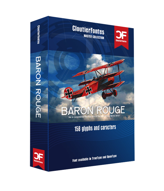 CF Baron Rouge Font poster