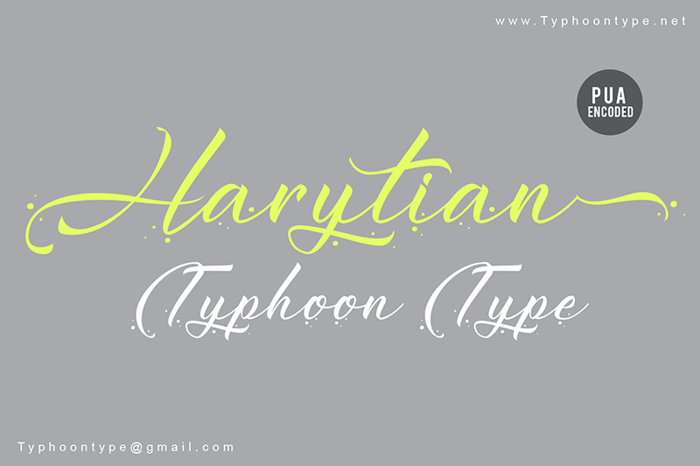 Harytian Font poster