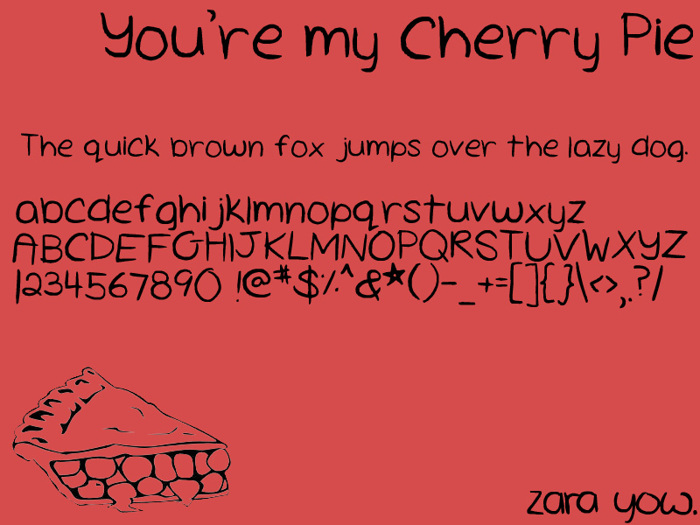 Cherry Pie Font poster