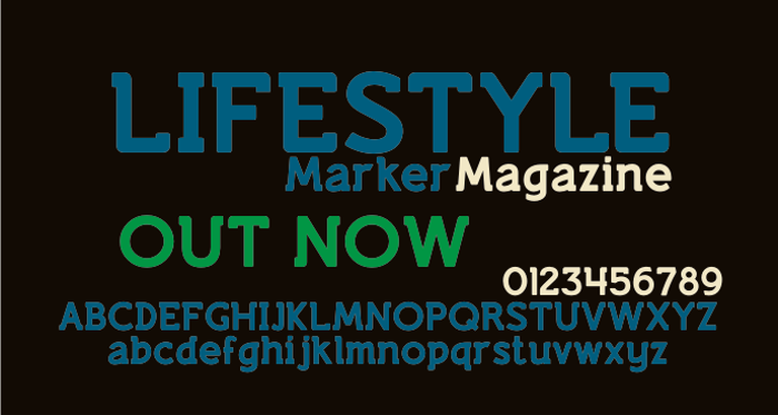 Lifestyle Marker M54 Font poster