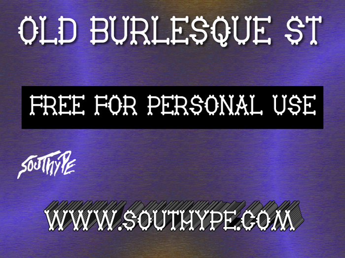 Old Burlesque St Font poster