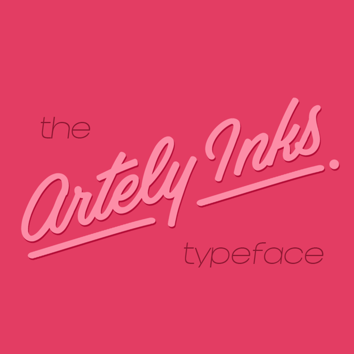 Artely Inks Font poster