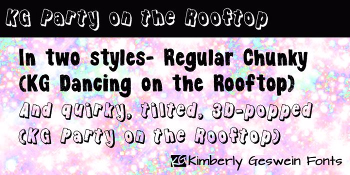 KG Party on the Rooftop Font poster
