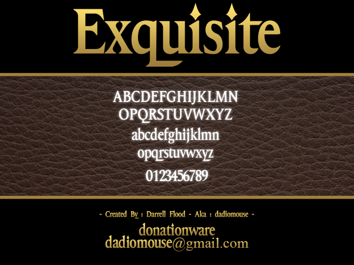Exquisite Font poster