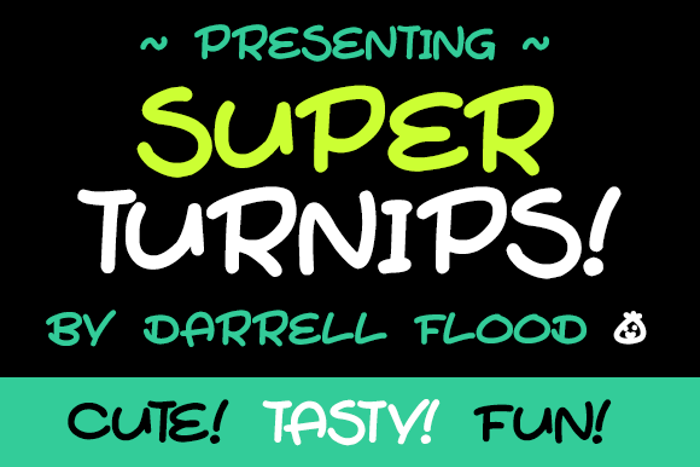 Super Turnips Font poster