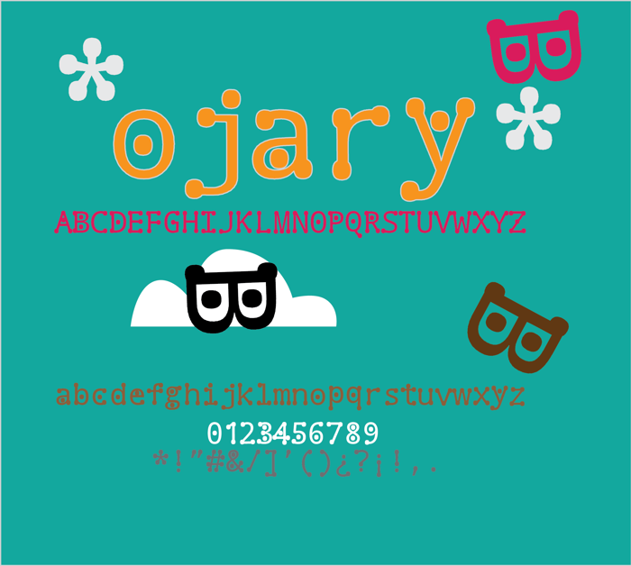 ojary Font poster