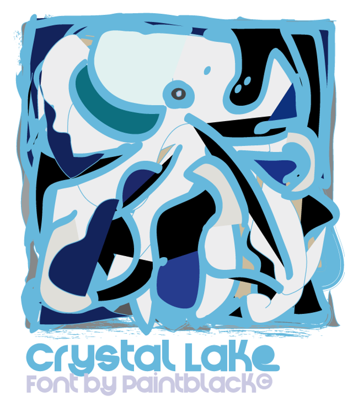 Crystal Lake Font poster