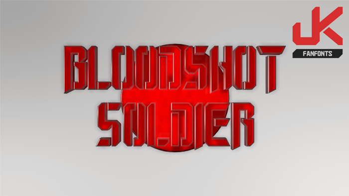 Bloodshot Soldier Font poster