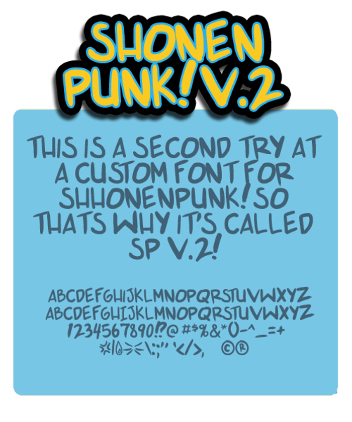 shonen punk v2 Font poster