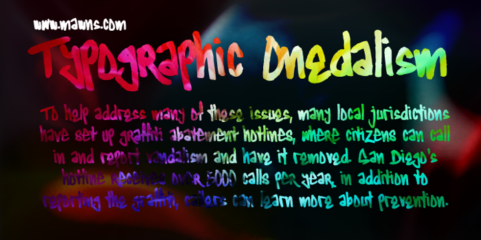 Typographic Onedalism Font poster