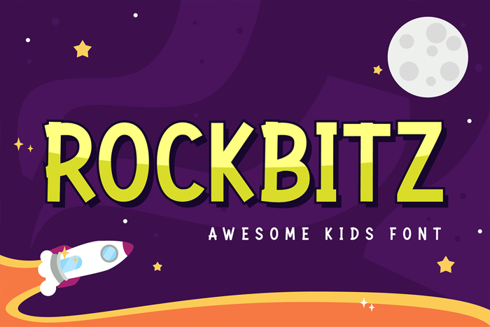 Rockbitz Font poster