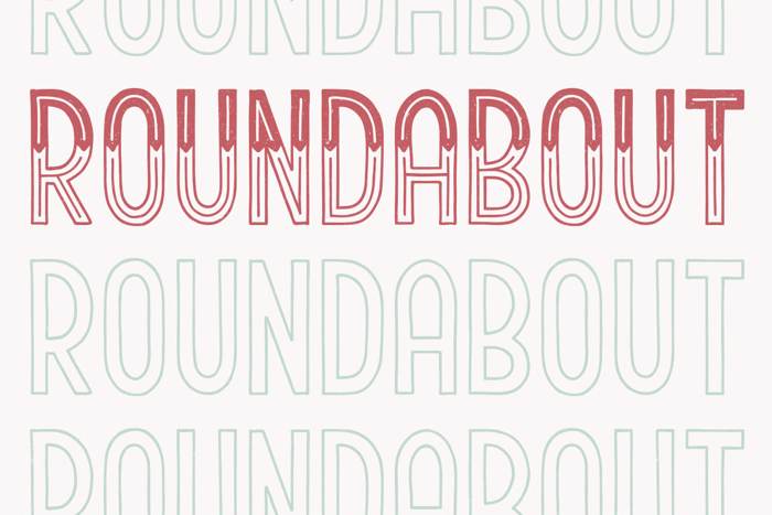 Roundabout Font poster