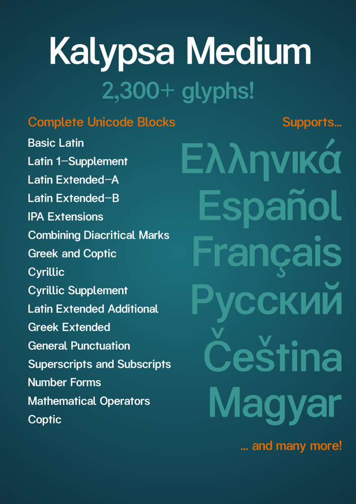 Kalypsa Font poster