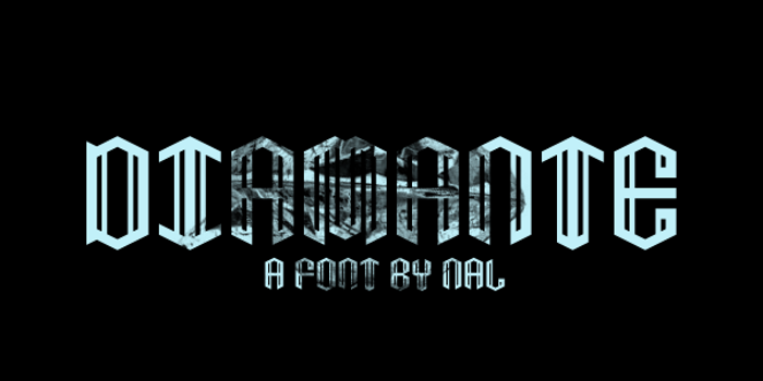 Diamante Font poster