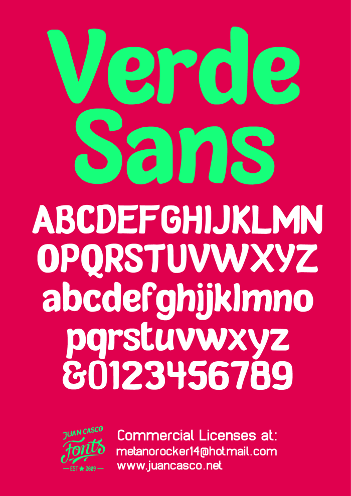 Verde Sans Neue Font poster