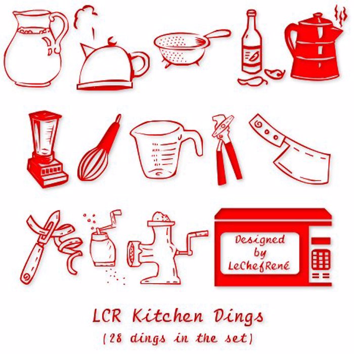 LCR Kitchen Dings Font poster