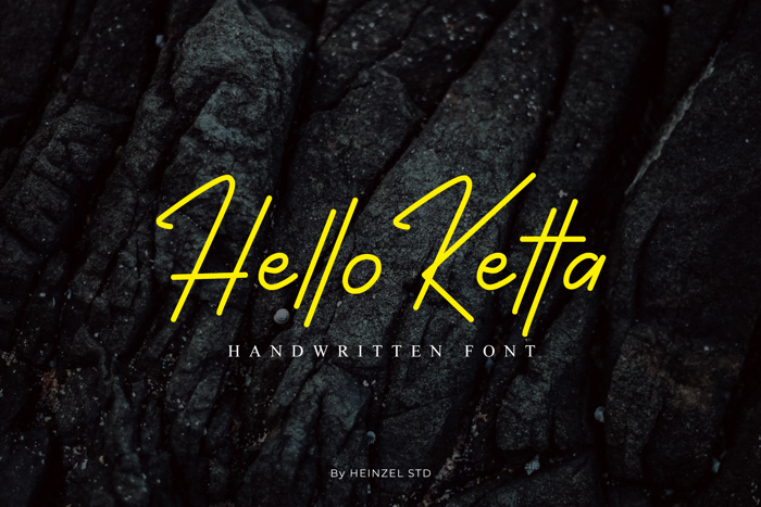 Hello Ketta Font poster