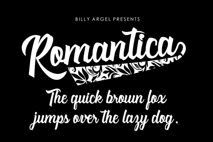 Romantica Font poster